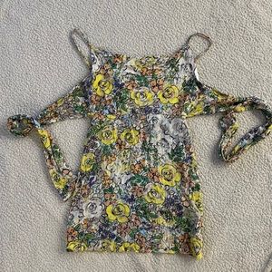 Sundress, mini, backless, ties in back